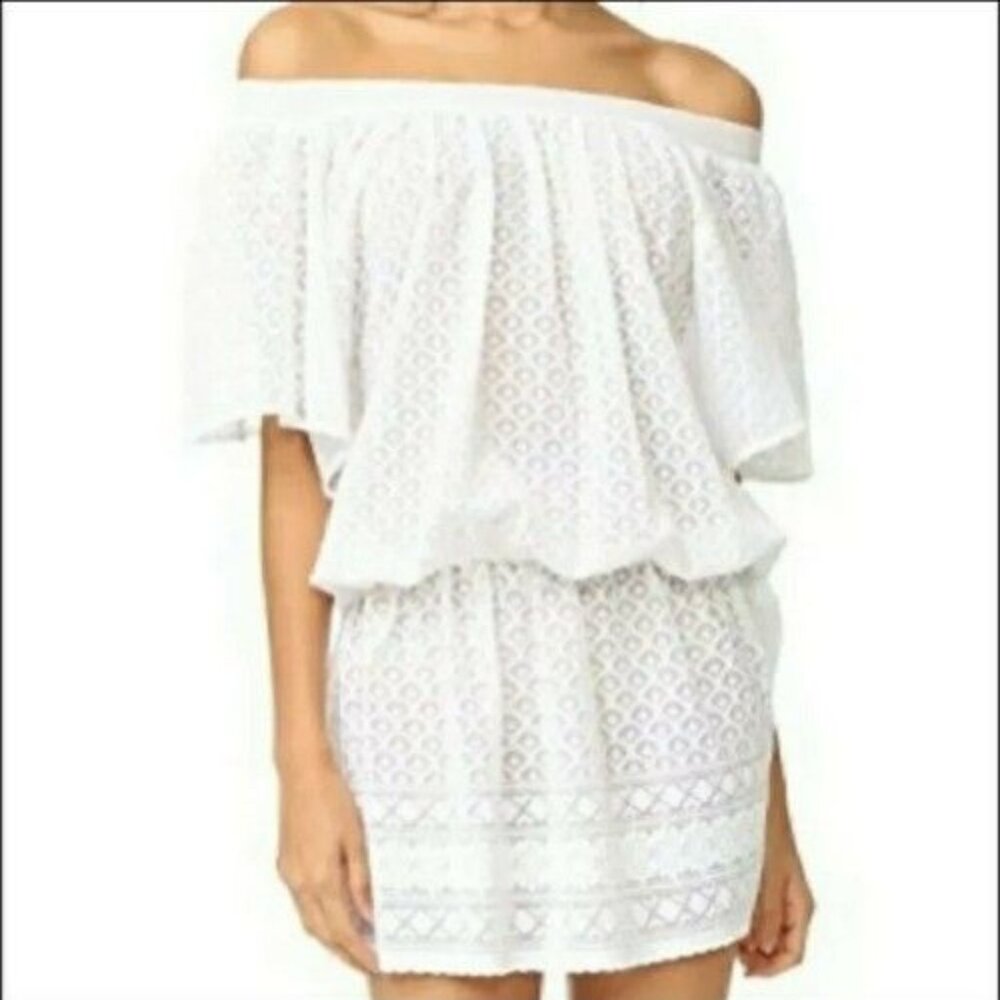 MELISSA ODABASH - white Size US Small - swim cover up / mini dress